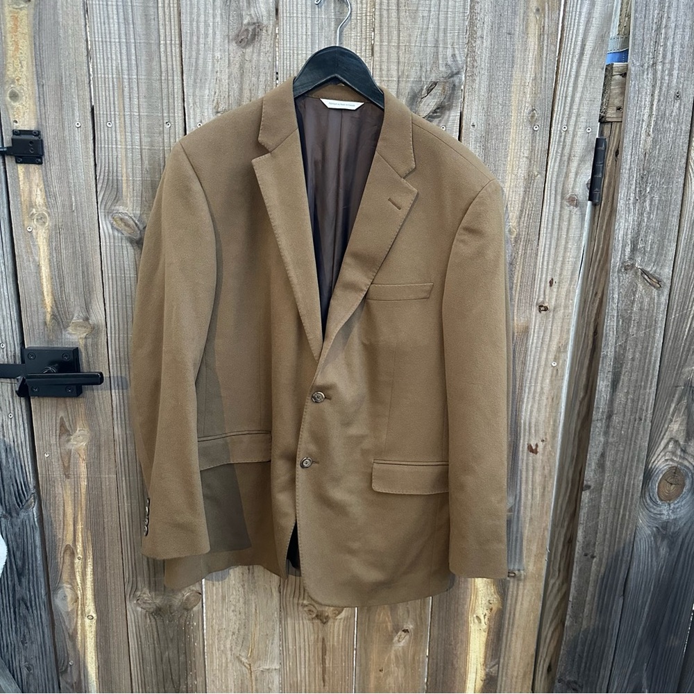 Samuelsohn Gable Brown CASHMERE Sport Coat Jacket 46 R